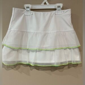 ❤️Lucky in Love Girl’s White Layered Skorts, Size M (10-12)
